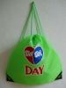 green promotional drawstring bag