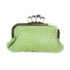 green pu skull bag