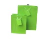 green solid color tote bag