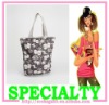 green world calico canvas tote bag