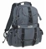 grey hiking backpack with waist belt