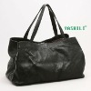 gridding snake lines genuine leather shoulder bags