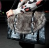 handbag manufacturers,Faux Rabbit Fur Women Satchel Shoulder bag L164