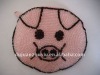 handmade beaded pig coin purse