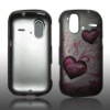 hard heart purple design case for htc.amaze