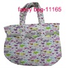 heart printed young girl's tote bag