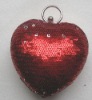 heart shape lady's clutch bag