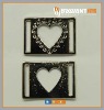 heart shape silver metal buckle