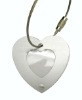 heart shaped aluminium luggage tag