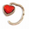 heart shaped bag hanger with crystal