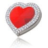 heart shaped bag hanger with crystal