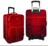 high-capacity red trolley luggage