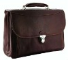 high quality black genuine leather briefcase