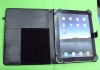 high quality black leather folio briefcase/bag for  IPAD 2