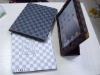 high quality checker leather folio briefcase/bag for  IPAD 2