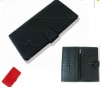 high quality fashion long black PU leather wallet