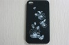 high quality fation hard PC beautiful flower plastic hard bumper shell for iphone 4/4s