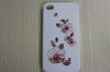 high quality fation hard PC beautiful flower plastic hard bumper skin for iphone 4/4s