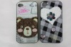 high quality fation mobile phone with relief  abs protective plastic hard cases for iphone 4