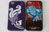 high quality fation mobile phone with relief hard plastic abs hard protective bumpers case for iphone 4