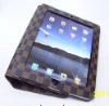 high quality folio stand leather case for  IPAD 2 with checkers