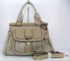 high quality lady handbag in apricot color with customized brand