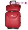 high quality leather luggage bag