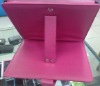 high quality pink folio stand leather case for  IPAD 2