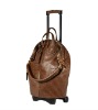 high quality real leather travel trolley