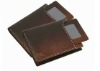 high quality short brown men Nappa leather wallet