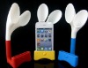high quality silicone rabbit  speaker for iphone 4g