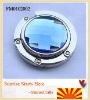high quality table purse hanger with rhinestone[silver zinc alloy+blue color crystal]