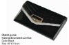 high qulity long black women Nappa leather purse