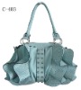 hot fashion pu ladies handbags with flower