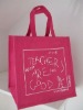 hot pink lamination jute shopper bag