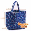 hot sale dark blue flower printing shopping bag