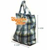 hot sale new style chequer polyester shopping bag