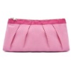 hot sale zip top open promotion fashion drape pink make up bag