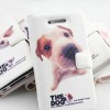 hot selling dogs PU leather case for iphone 4/4S left or right opening case K150
