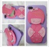 hot selling newest model is launched japan girl plastic case for iphone4/4s