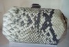 hot snake hard case clutch bag professional factory with low price black evening bag/clutch/hard box/purse/