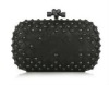 hot studded leather box cluth/clutch bag/ hard case/evening bags/