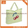 hottest sale cherry sequined striped canvas shopping tote bags