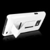 i9100 Polished Hard Plastic Case with Stand White Color