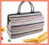 imitation leather woman cross stripe travel tote bag (DYJWTVB-024)