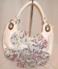 japan style big flower ladies pu handbag