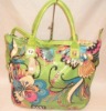 japan style ladies flower pu handbag