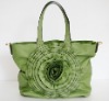 japanese style ladies flower leather handbag