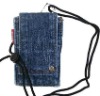 jean neck hanging photo bag