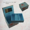 jewellery box with blue solid color paper